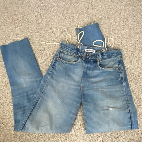 Samaria Leah reworked Levi’s custom made lace-up jeans 17007 - Picture 3 of 12